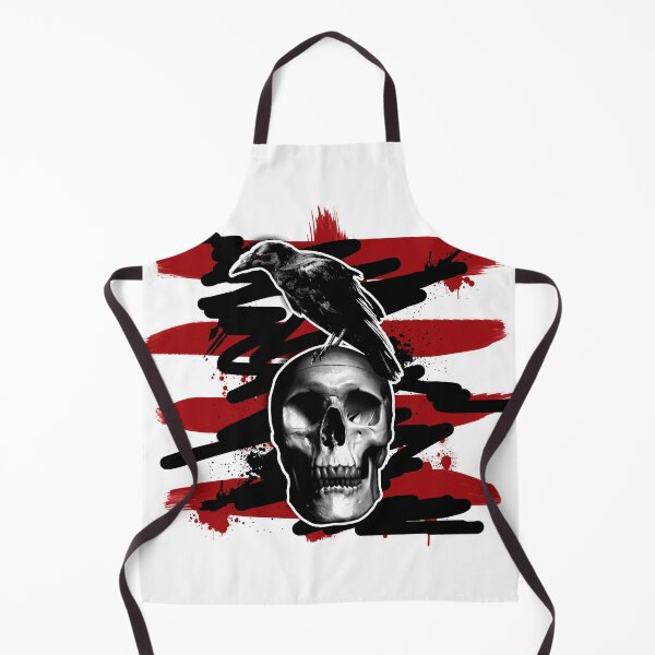 Item preview, Raven/crow on a skull in Trash polka style designed and sold by DarkDesign69.