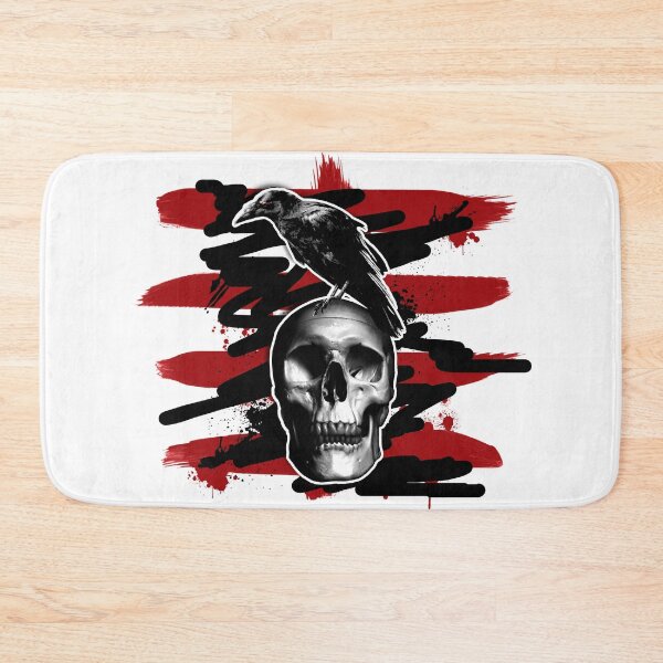 Item preview, Raven/crow on a skull in Trash polka style  designed and sold by DarkDesign69.