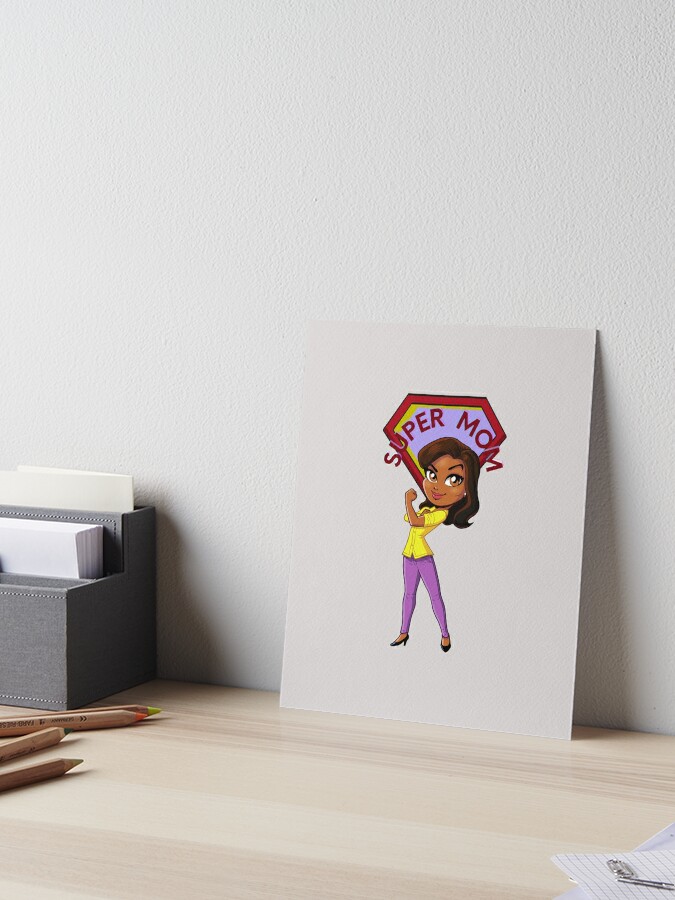 GIFTS FOR MOM- SUPER MOM - BLACK WOMAN - MOTHERS DAY | Art Board Print