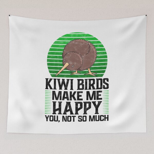 Item preview, Kiwi bird makes me happy snipe bouquet saying designed and sold by madgrfx.
