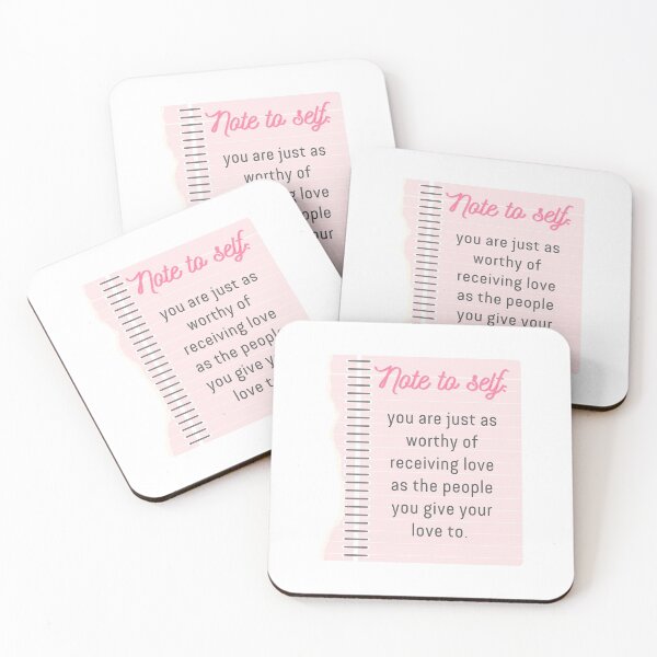 Item preview, Cute pink notebook note to self: you are loved self love quote  designed and sold by KIKAIA  The Label.