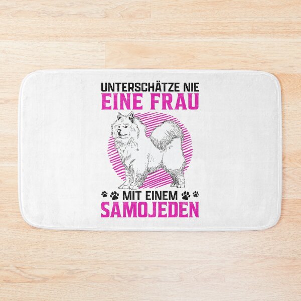 Item preview, Woman with Samoyed sled dog owner saying designed and sold by madgrfx.