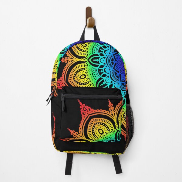Item preview, Rainbow colourful floral mandala designed and sold by felinefeelings.