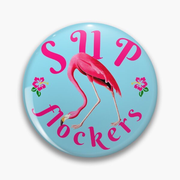 Item preview, Vintage Flamingo on Blue Funny Quote Sup Flockers designed and sold by ChinStore.