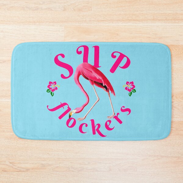 Item preview, Vintage Flamingo on Blue Funny Quote Sup Flockers designed and sold by ChinStore.