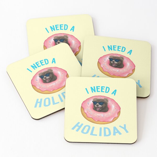 Item preview, I Need A Holiday Cute Bear in a Donut designed and sold by Blobertinka.