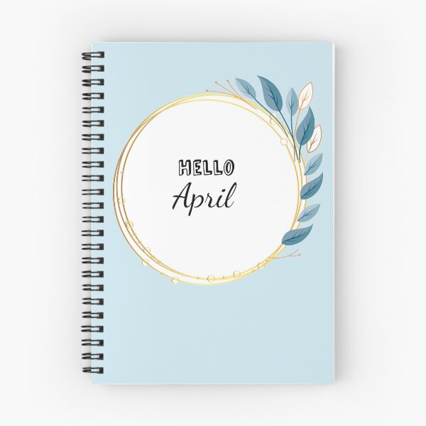 Item preview, Hello April! Monthly floral design for journals & planners designed and sold by Quills-Nest.