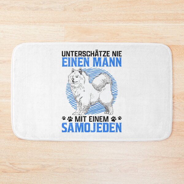 Item preview, Man with Samoyed sled dog owner saying designed and sold by madgrfx.