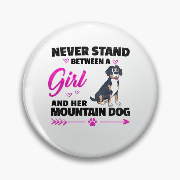 Item preview, Girl with swiss mountain dog farmer dog saying designed and sold by madgrfx.