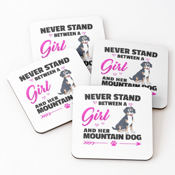Item preview, Girl with swiss mountain dog farmer dog saying designed and sold by madgrfx.