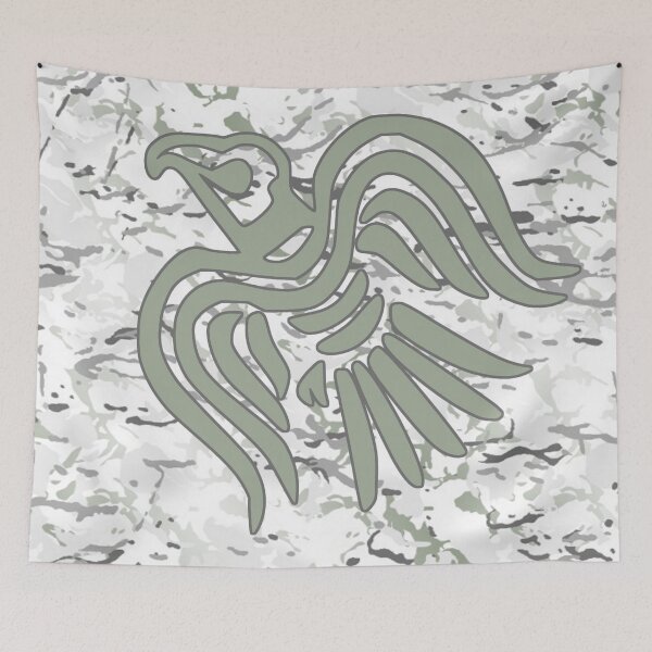 Item preview, Norse Raven Banner In Snow Camo designed and sold by roberthamilton1.