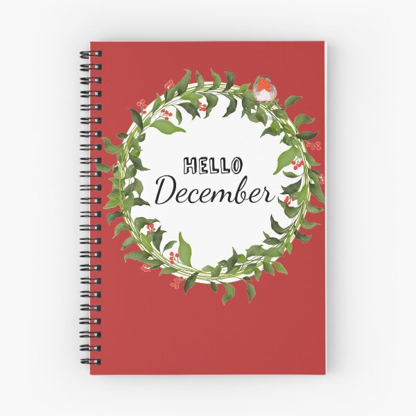 Item preview, Hello December! Monthly floral design for journals & planners designed and sold by Quills-Nest.
