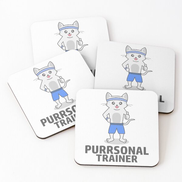 Item preview, Personal Trainer Fitness Instructor Funny Cat designed and sold by pawsomelove.
