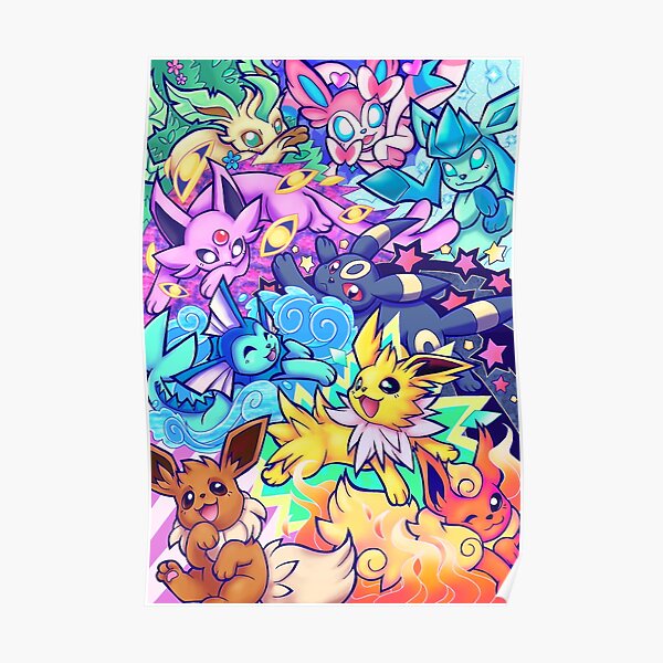 Eeveelutions Posters Redbubble