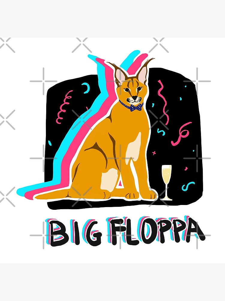 Big Floppa Art Board Prints for Sale