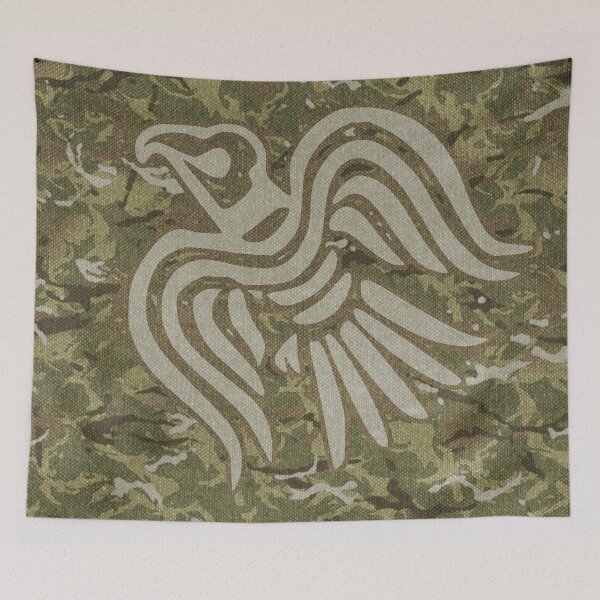 Item preview, Norse Raven Banner Morale Patch In Camo designed and sold by roberthamilton1.