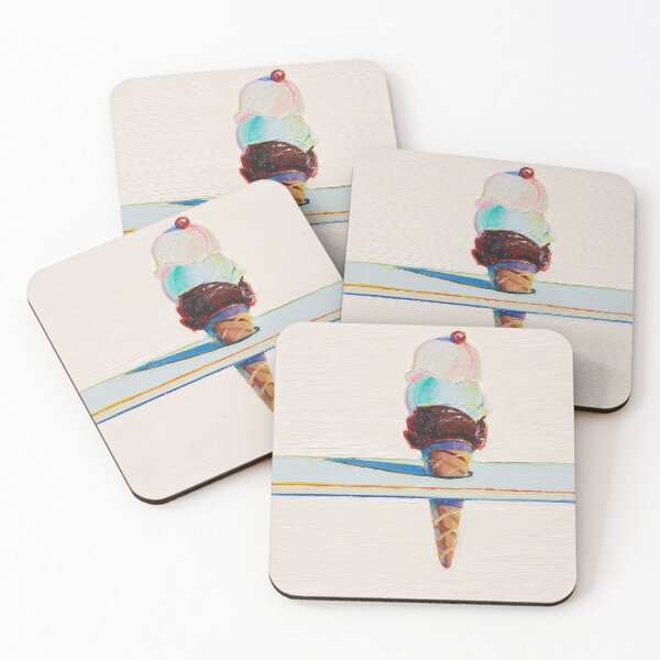 Wayne Thiebaud - Single Triple Decker Coasters (Set of 4)