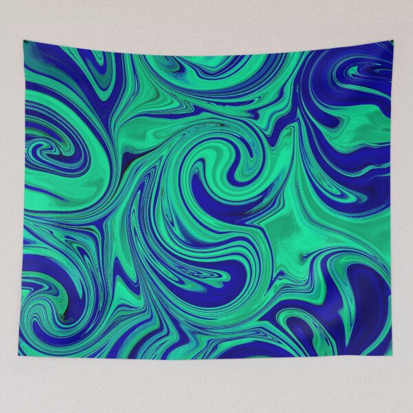 Item preview, Turquoise and Purple Abstract Work designed and sold by Carbonbubble.