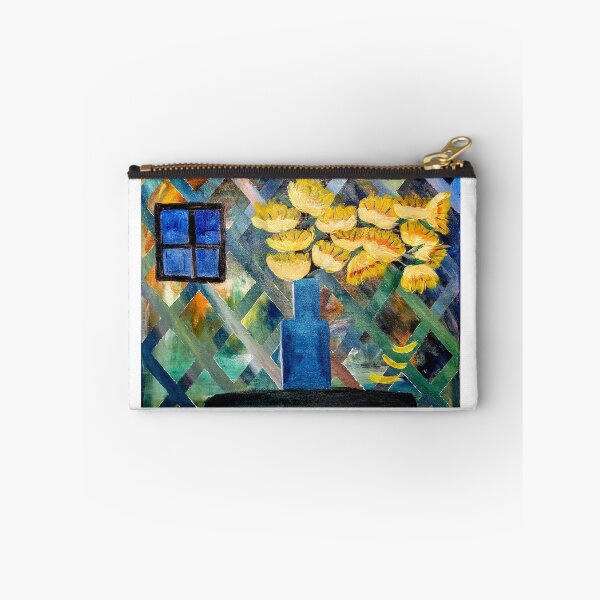 Item preview, Abstract vintage style lillys in metallic turquoise vase  designed and sold by kkartwork.