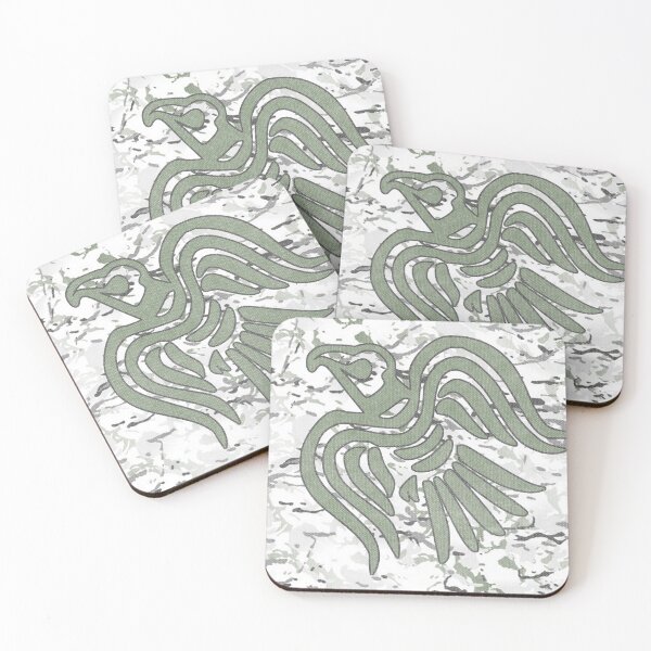 Item preview, Norse Raven Banner Morale patch In Snow Camo designed and sold by roberthamilton1.