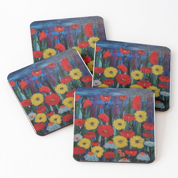 Item preview, Some poppies and sunflowers with wildflowers  designed and sold by kkartwork.