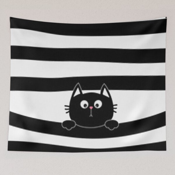 Item preview, black cat kitten face designed and sold by Peace Cyebukayire.