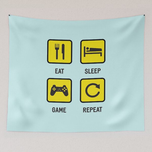 Item preview, Eat, Sleep, Game, Repeat - Frustrated Gamer designed and sold by Exertion.