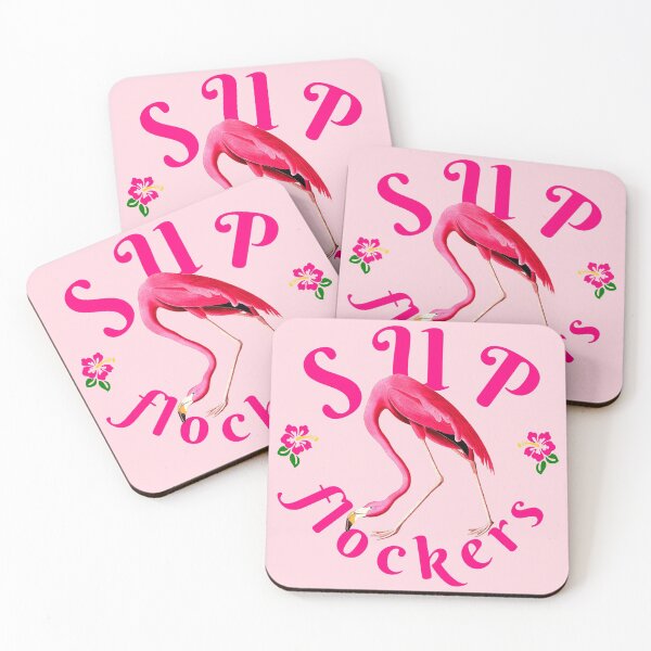 Item preview, Vintage Flamingo on Pink Funny Quote - Sup Flockers designed and sold by ChinStore.