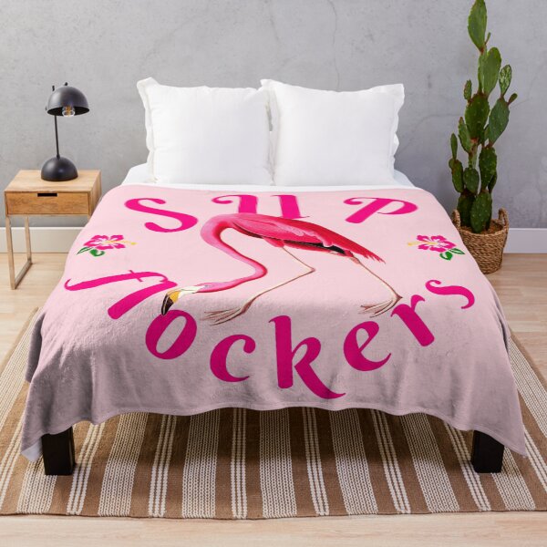 Item preview, Vintage Flamingo on Pink Funny Quote - Sup Flockers designed and sold by ChinStore.