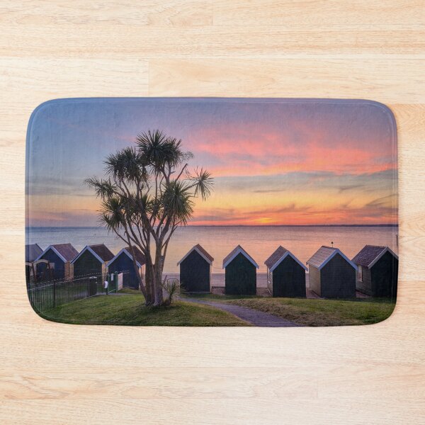 Item preview, Gurnard Beach Hut Sunset Isle Of Wight designed and sold by manateevoyager.