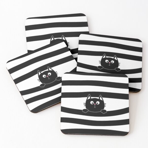 Item preview, black cat kitten face designed and sold by Peace Cyebukayire.