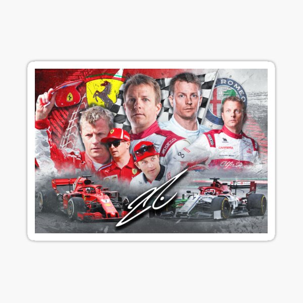 "Kimi Räikkönen " Sticker for Sale by AllMotorsport Redbubble