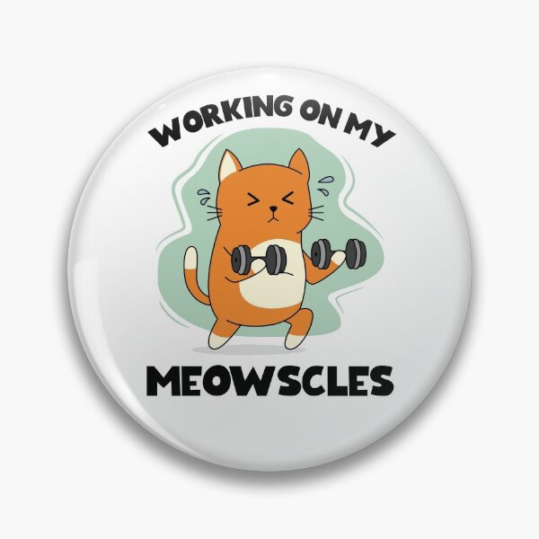 Item preview, Working on My Meowscles - Cat Fitness Workout designed and sold by pawsomelove.