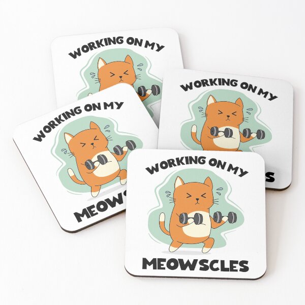 Item preview, Working on My Meowscles - Cat Fitness Workout designed and sold by pawsomelove.