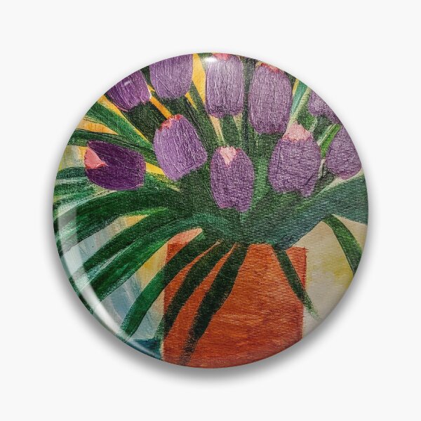 Item preview, Abstract purple tulips in vintage style  designed and sold by kkartwork.