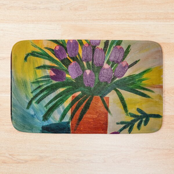 Item preview, Abstract purple tulips in vintage style  designed and sold by kkartwork.