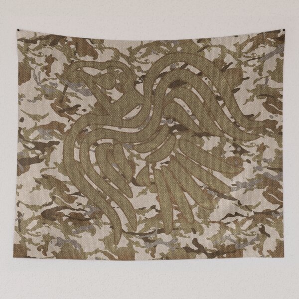 Item preview, Norse Raven Banner Morale Patch In Desert Camo designed and sold by roberthamilton1.