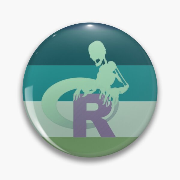 Item preview, R logo programming language with monster designed and sold by Birdhead.