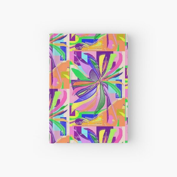 Flower Wrap Abstract Art Design - Bubble Multi Hardcover Journal