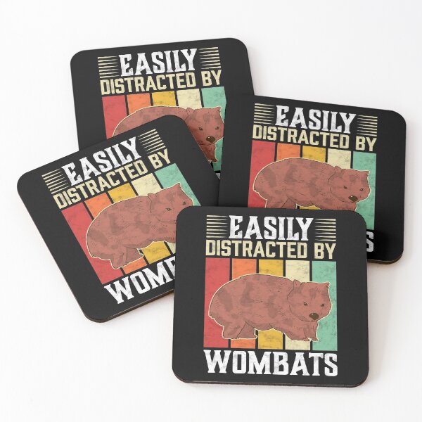 Item preview, Easily distracted by wombat marsupial Australia saying designed and sold by madgrfx.