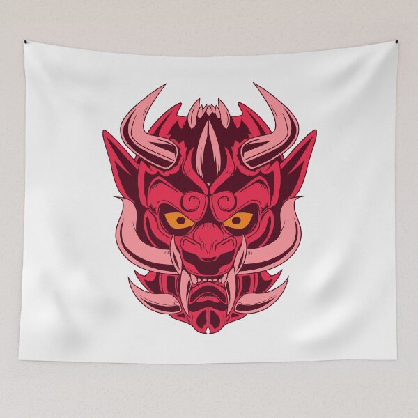 Item preview, Japanese Oni Harajuku Demon Art Devil Face designed and sold by Nosek1ng.