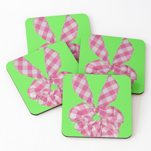 Item preview, Diner Pinup Girl Bunny Ears Checkered Scrunchie designed and sold by ClosLineDesigns.