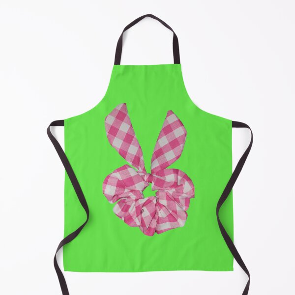 Item preview, Diner Pinup Girl Bunny Ears Checkered Scrunchie designed and sold by ClosLineDesigns.