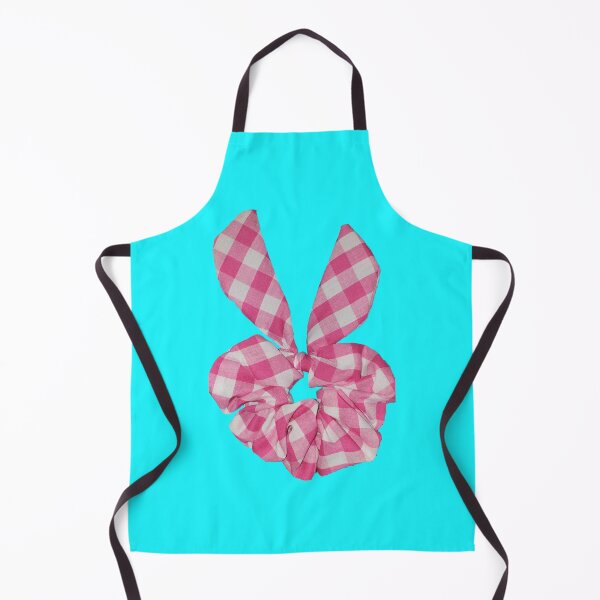 Item preview, Blue Diner Pinup Girl Bunny Ears Checkered Scrunchie designed and sold by ClosLineDesigns.