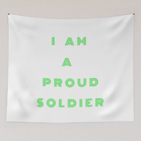 Aperçu de l'œuvre Je suis un fier soldat créée et vendue par LjuboDesign.