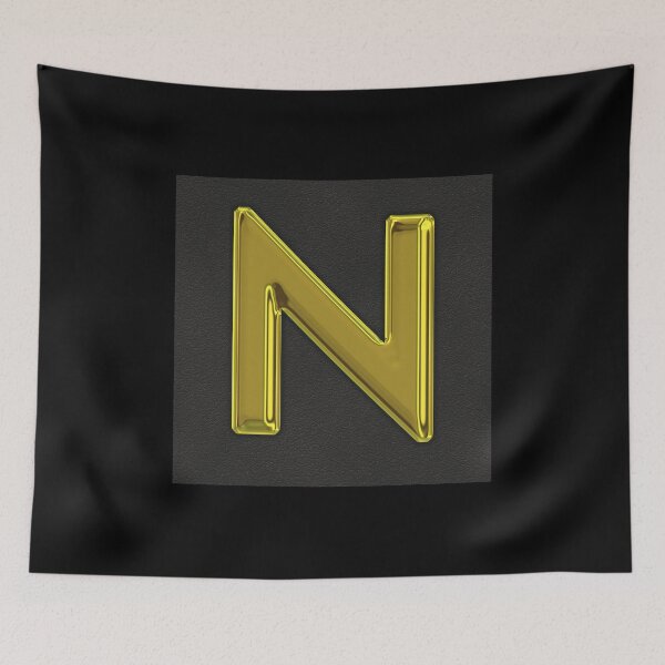 Item preview, Uppercase N in gold designed and sold by leobrix.