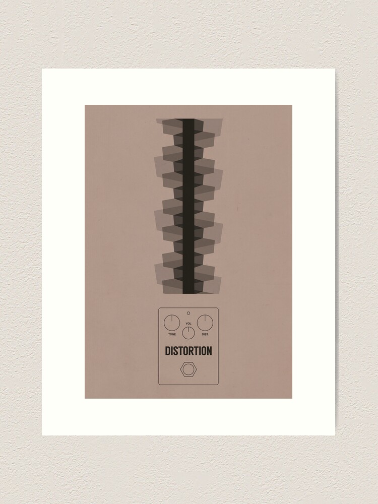 Thumbnail 1 of 3, Art Print, FX Pedal series: DISTORTION designed and sold by artbymejdal.