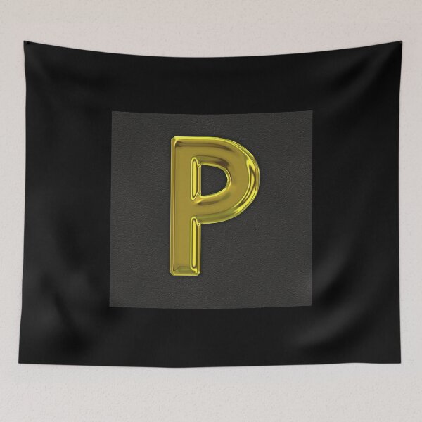 Item preview, Uppercase P in gold designed and sold by leobrix.