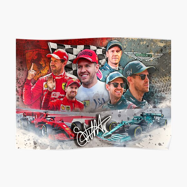 Sebastian Vettel F1 Fahrer Poster