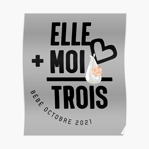 Poster Previsions 21 Annonce De Grossesse Drole Et Original Pour Famille Par Ateliera4mains Redbubble
